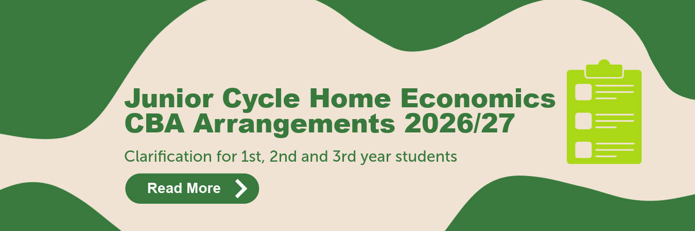 Junior Cycle Home Economics CBA Arrangements for 2026/27